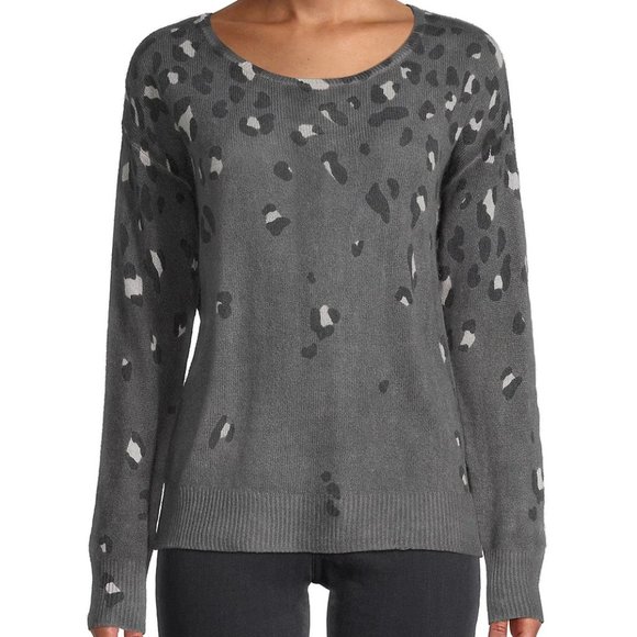 Tavi Leopard-Pattern Cashmere Sweater from 360 CASHMERE